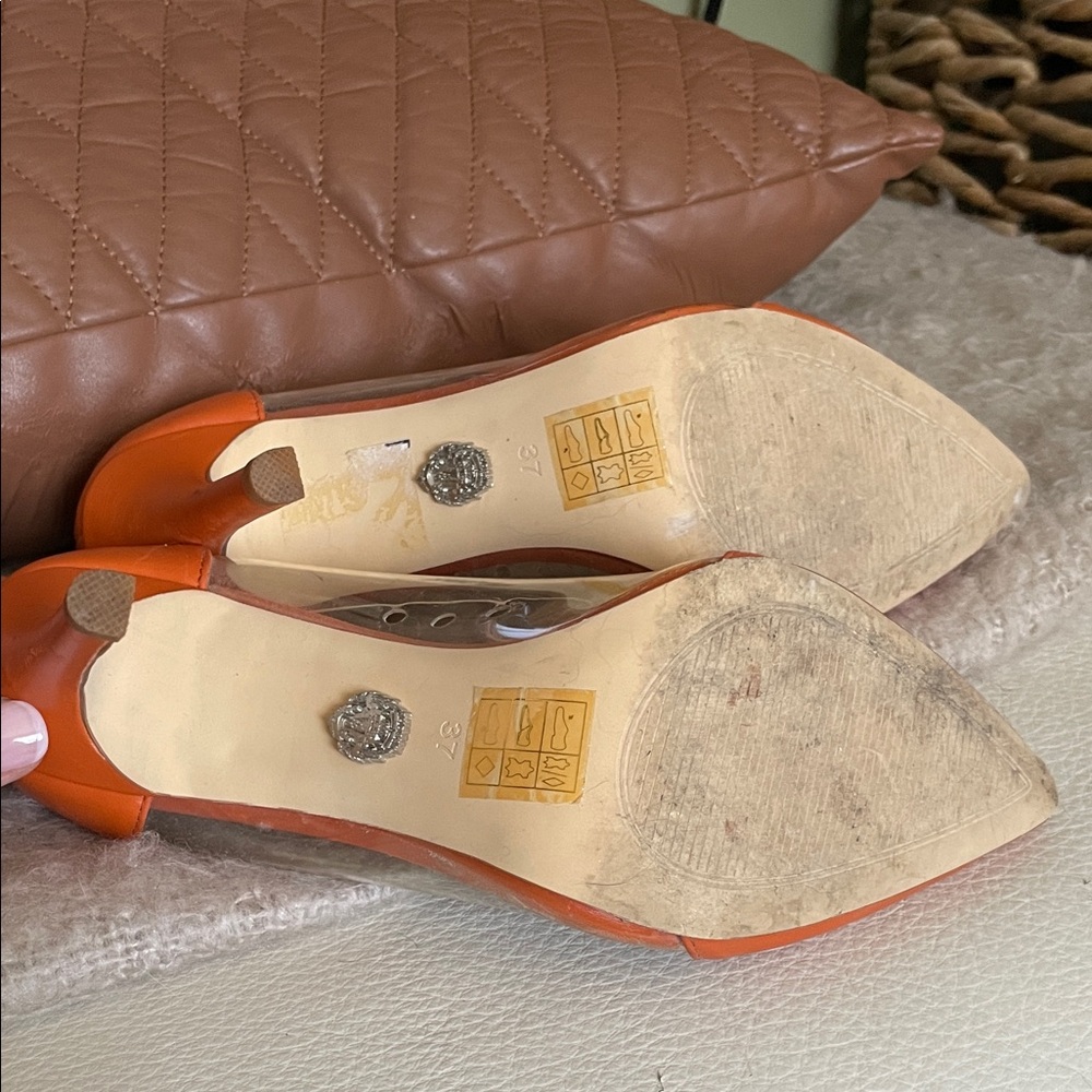 RUDSAK Orange and Transparent Heels - Picture 4 of 8